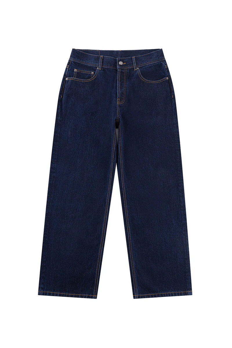 YIN YAN BAGGY DENIM｜NAVY – NOU-KON
