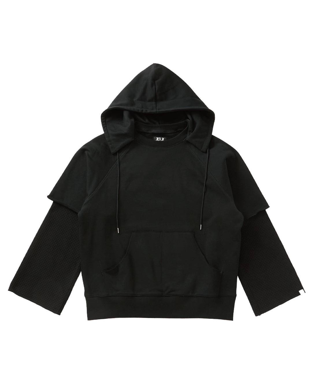DOUBLE SLEEVE HOODIE｜BLACK