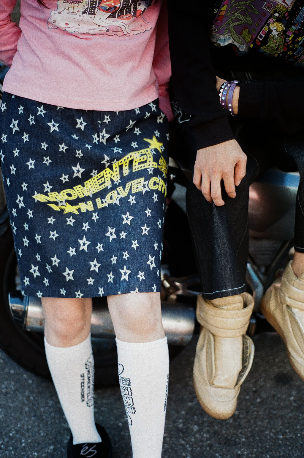 STAR LOVE CITY DENIM SKIRT