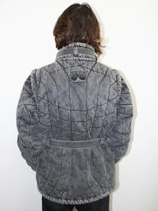 DENIM PUFF JACKET｜BLACK