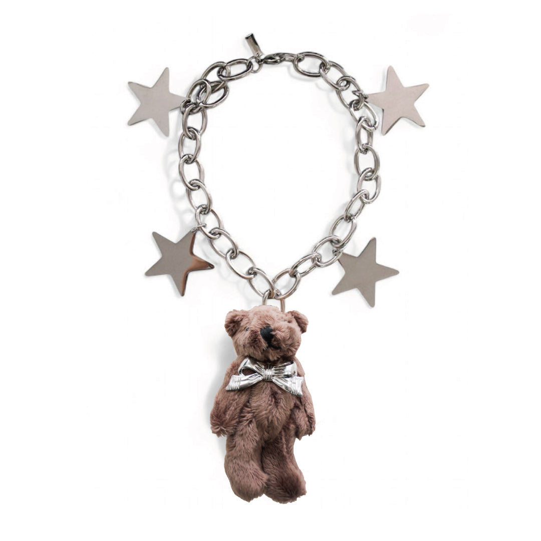 BROWN BEAR BOLD STAR NECKLACE