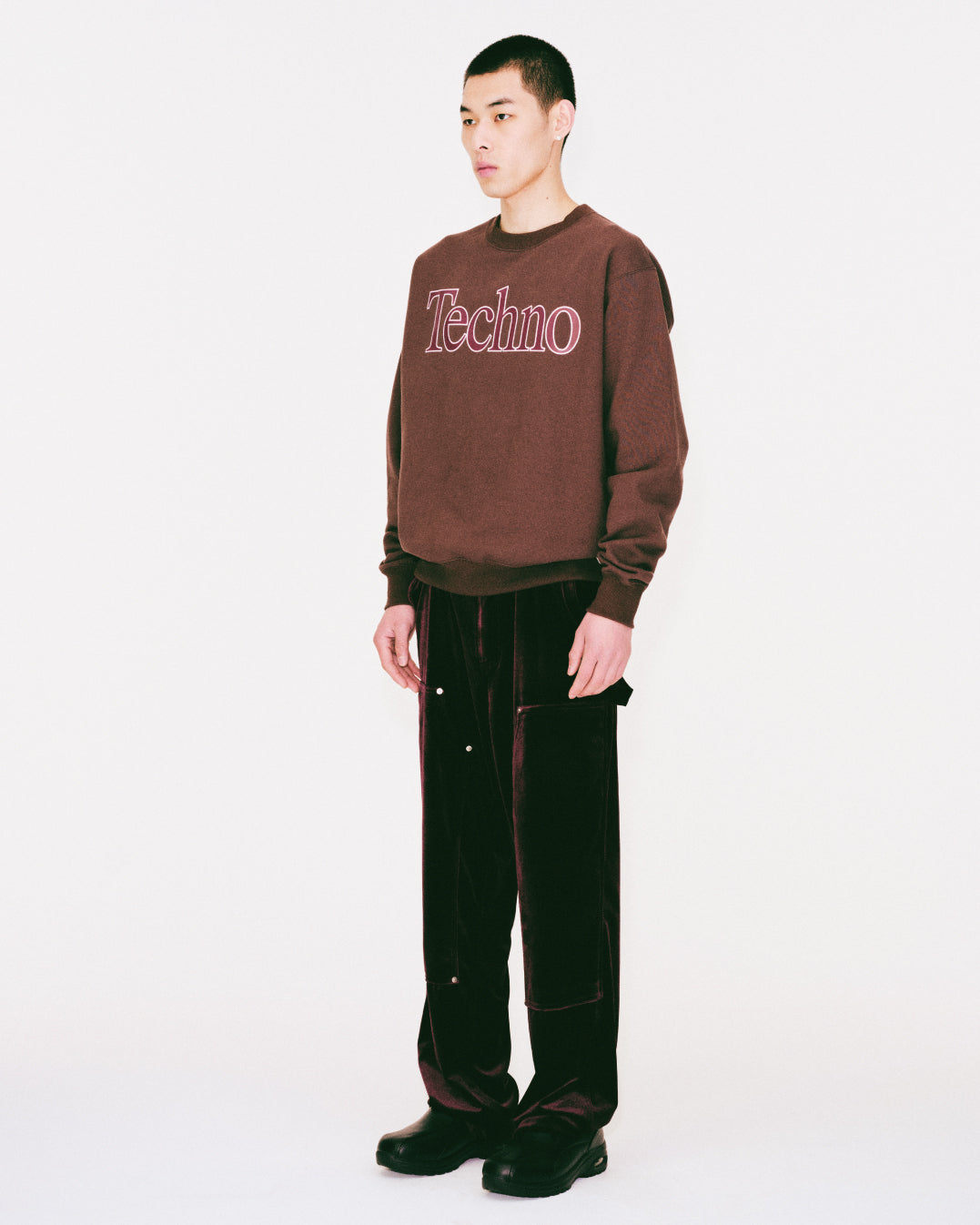 VELOUR DOUBLE KNEE｜BURGUNDY