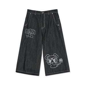 BABY BLACK DENIM SHORT PANTS