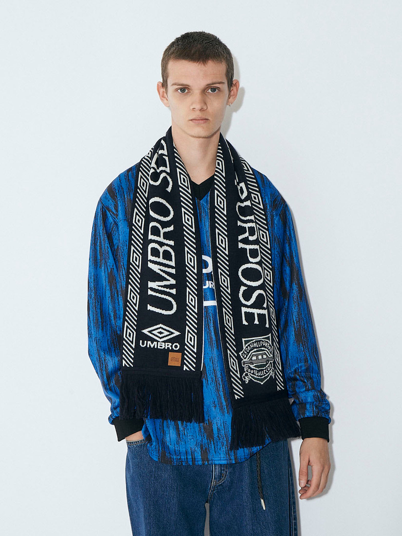 UMBROⓇ FOOTBALL SCARF｜NAVY x WHITE