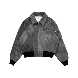 DYED WORK BOMBER｜ DYED BLACK