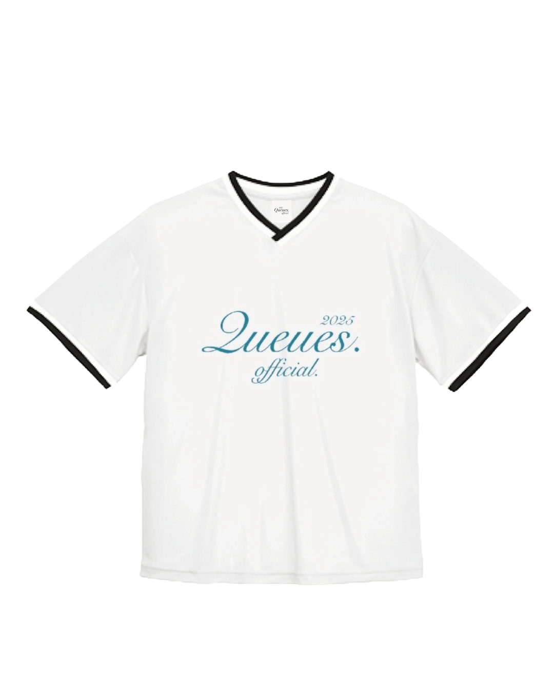 QUEUES GAME TSHIRT｜WHITE × BLUE