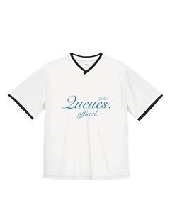 QUEUES GAME TSHIRT｜WHITE × BLUE