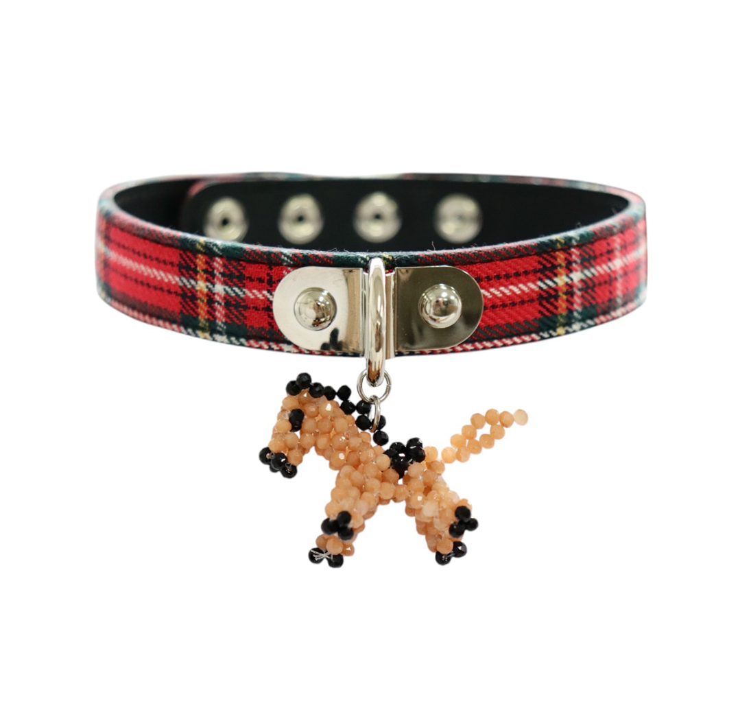 CHECK HOUSE PENDANT CHOKER