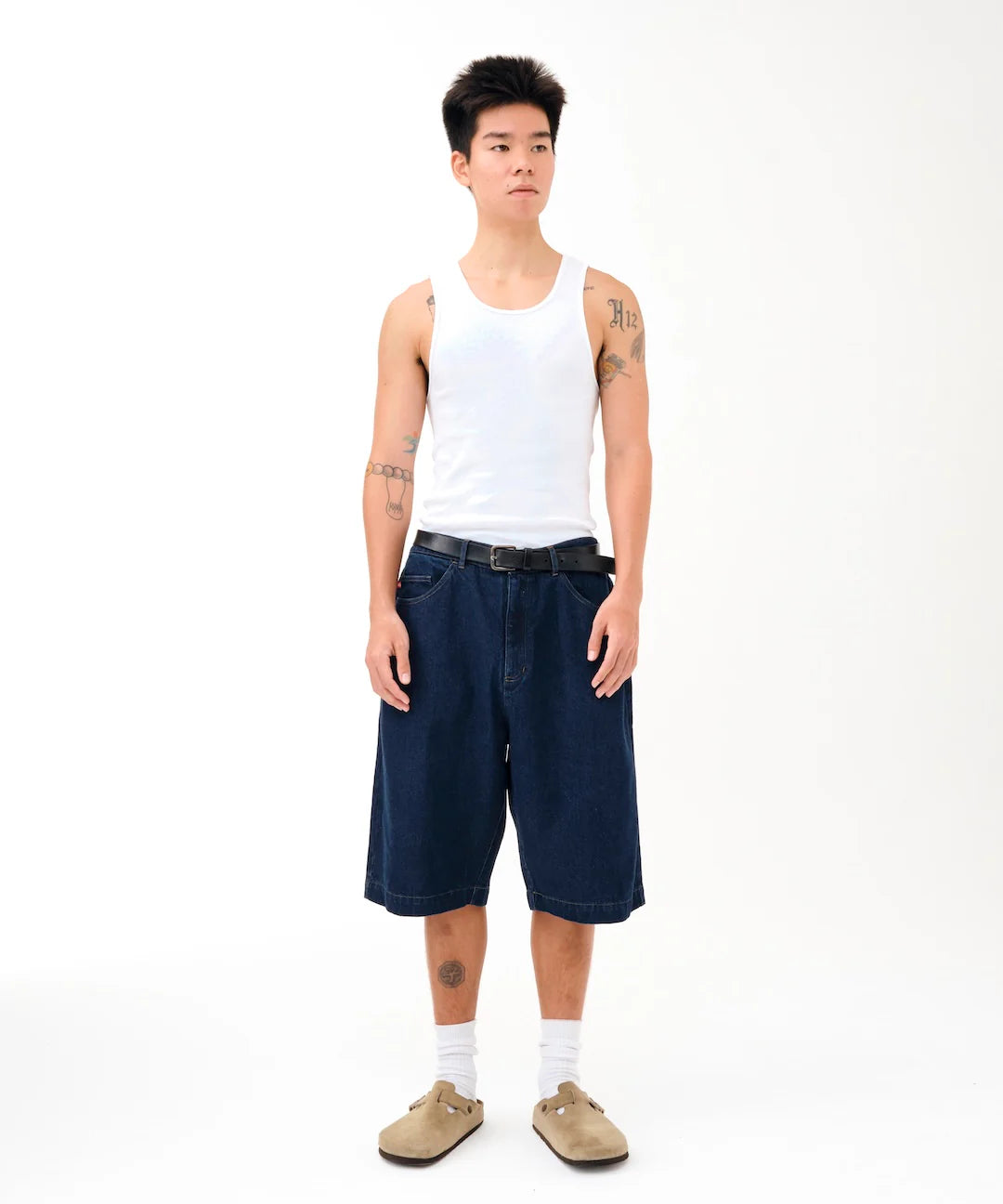 パンツ SOL Soonerorlater GURUGURU NYLON SHORTS GURU GURU DENIM SHORT｜INDIGO – NOU-KON