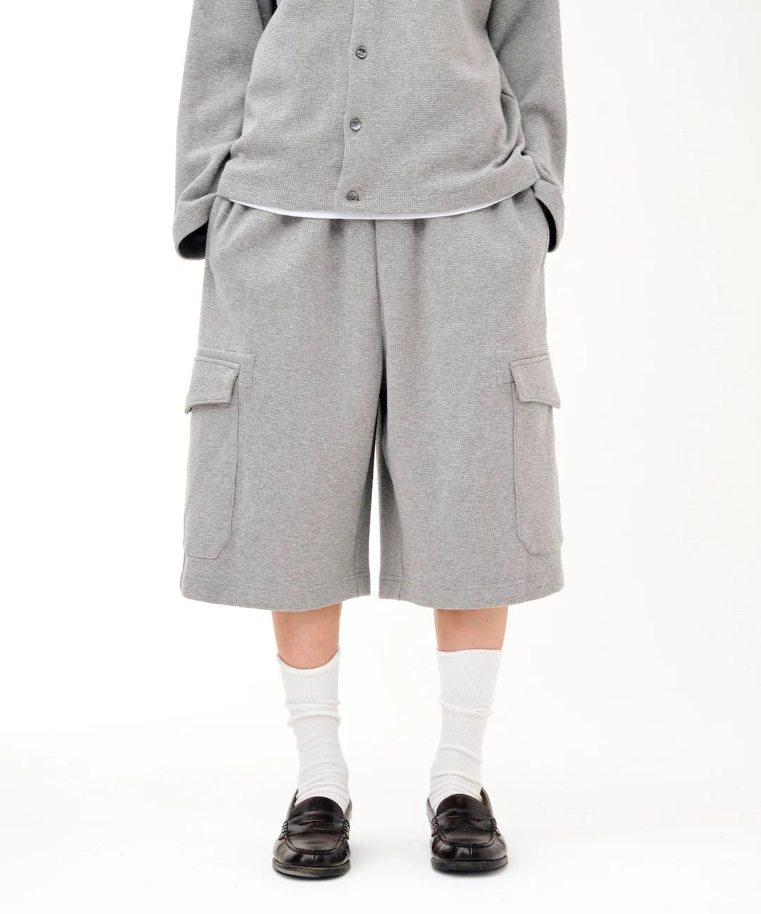 WAFFLE CARGO SHORTS｜GRAY – NOU-KON