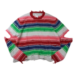 STRIPE OVERSIZE PULLOVER｜MULTI