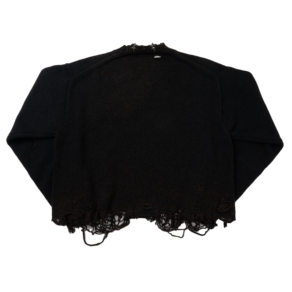 BROKEN HEART KNIT PULLOVER｜BLACK