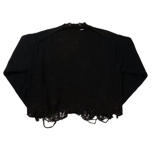BROKEN HEART KNIT PULLOVER｜BLACK