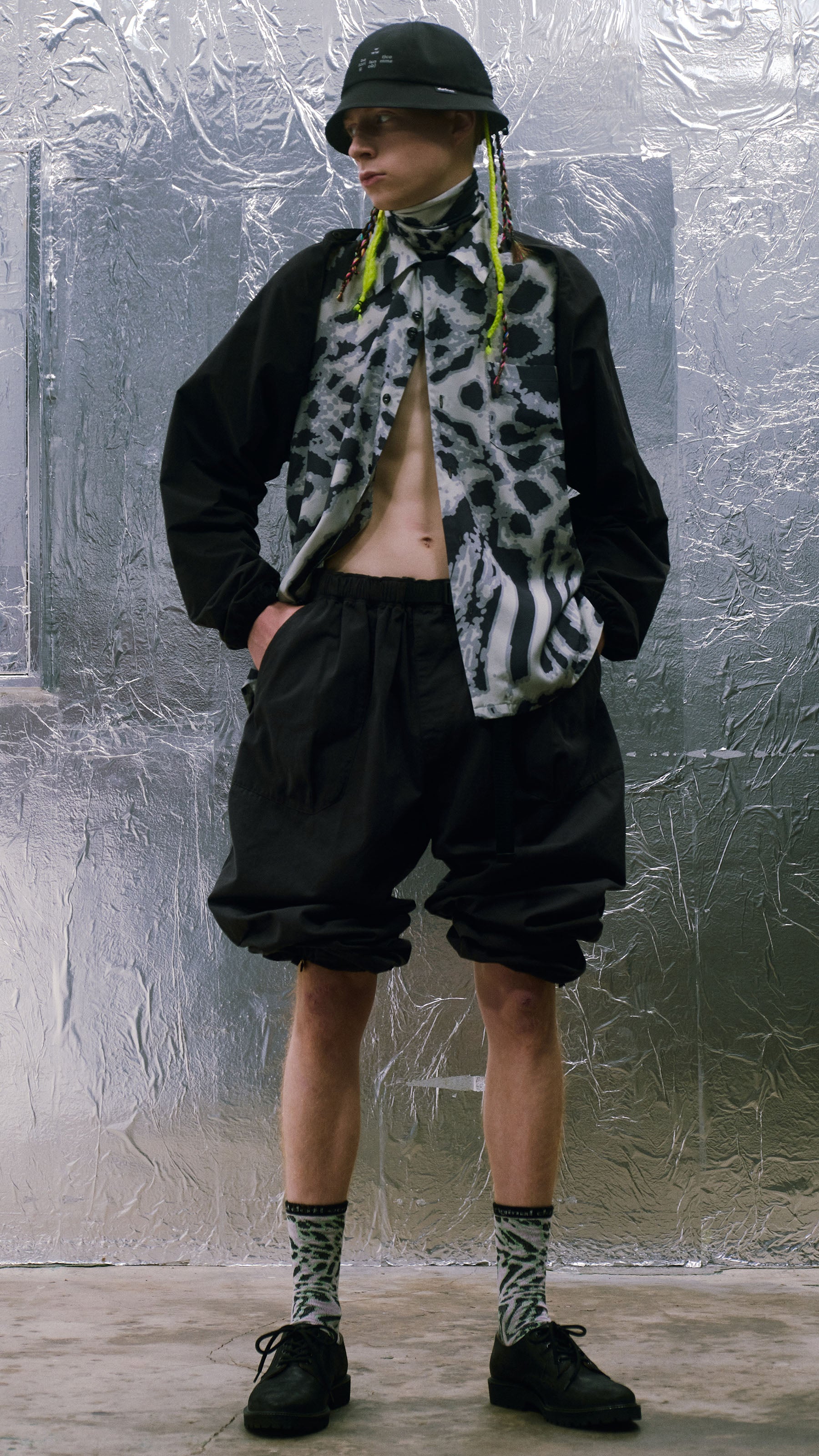 ACID ANIMAL RAYON SS SHIRT｜GRAY