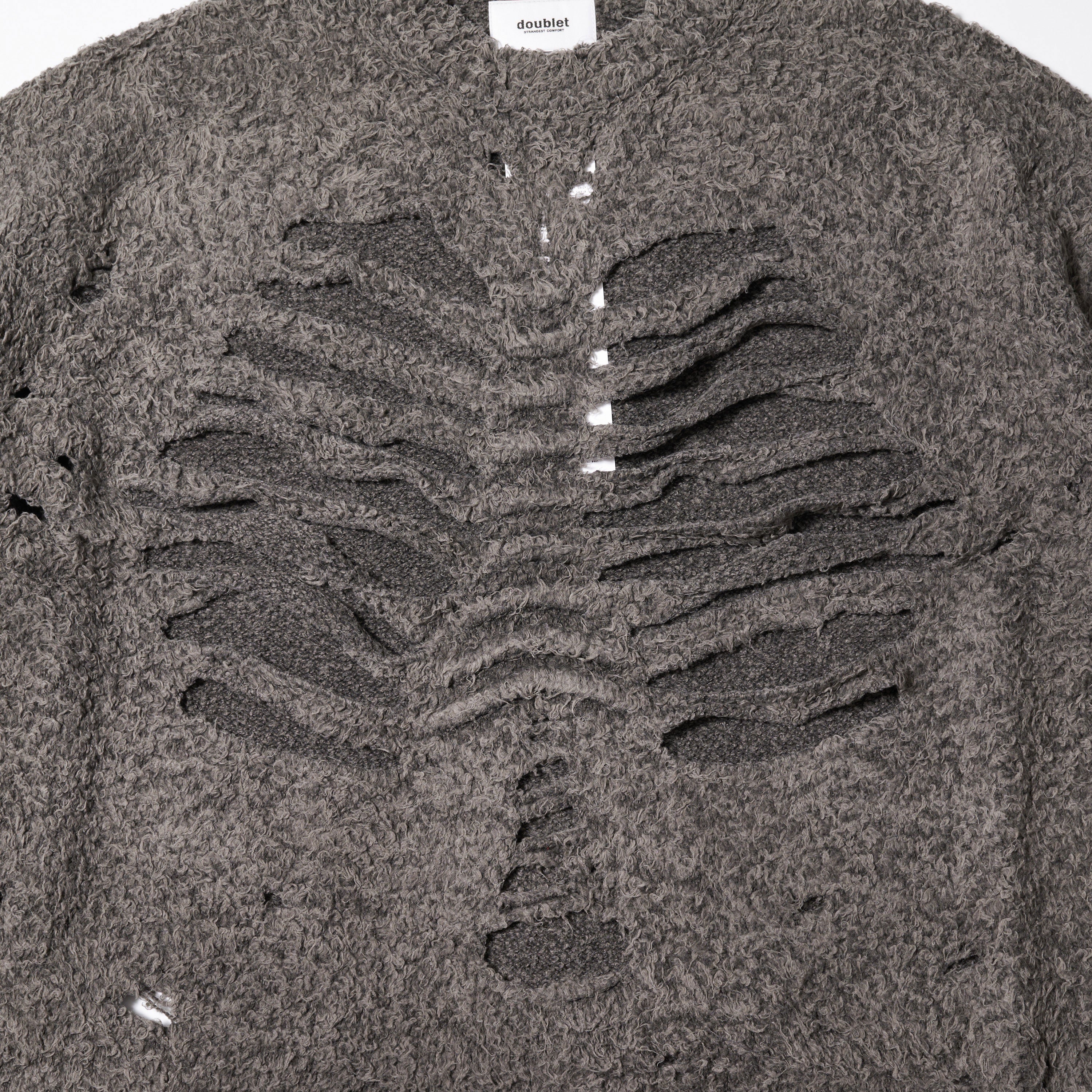 RIBCAGE KNIT PULLOVER｜GREY