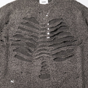 RIBCAGE KNIT PULLOVER｜GREY