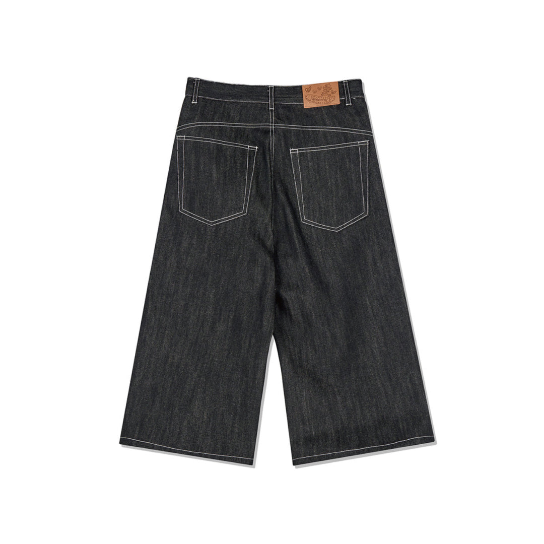 BABY BLACK DENIM SHORT PANTS