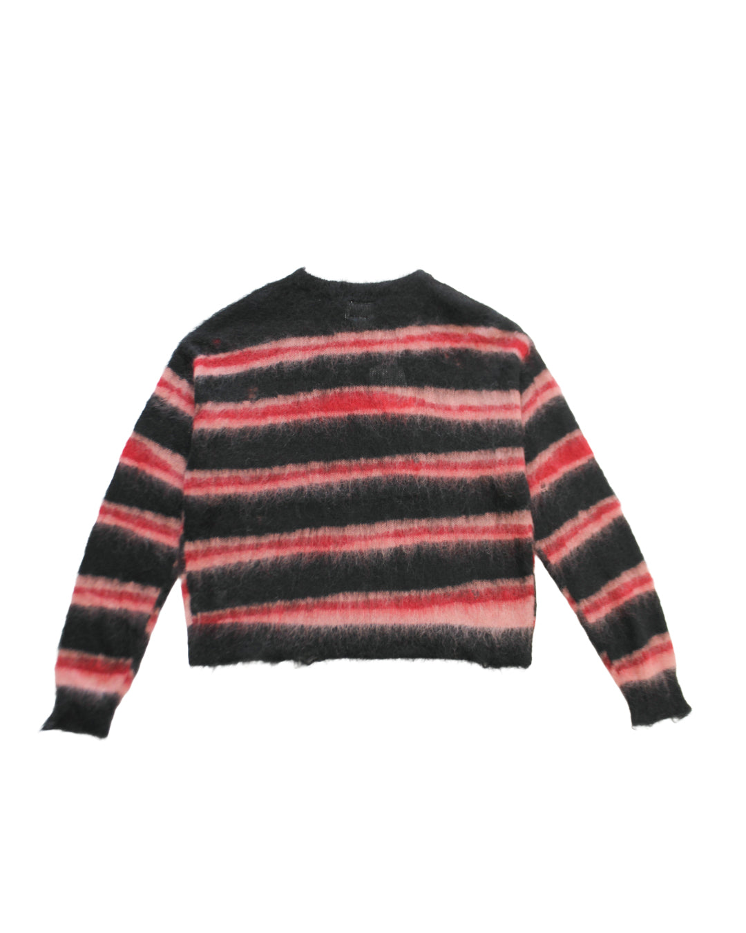 DISTORTED BORDER MOHAIR SWEATER｜BLACK