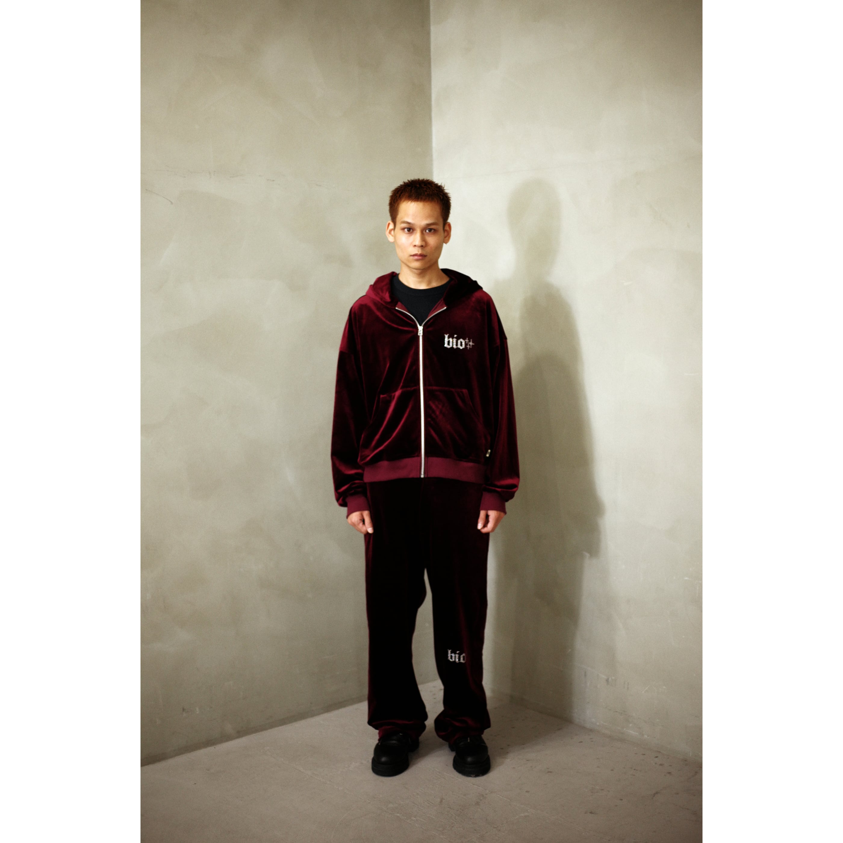 VELOUR HOODIE｜BORDEAUX