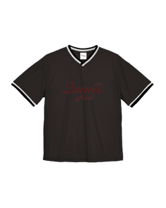 QUEUES GAME TSHIRT｜BLACK × CRIMSON