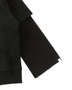 DOUBLE SLEEVE HOODIE｜BLACK