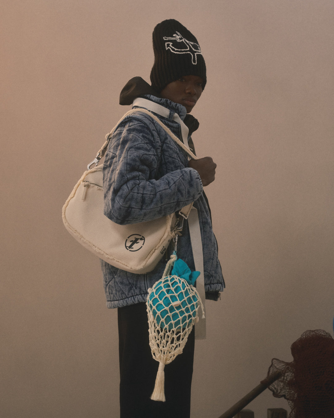 DENIM PUFF JACKET｜BLUE