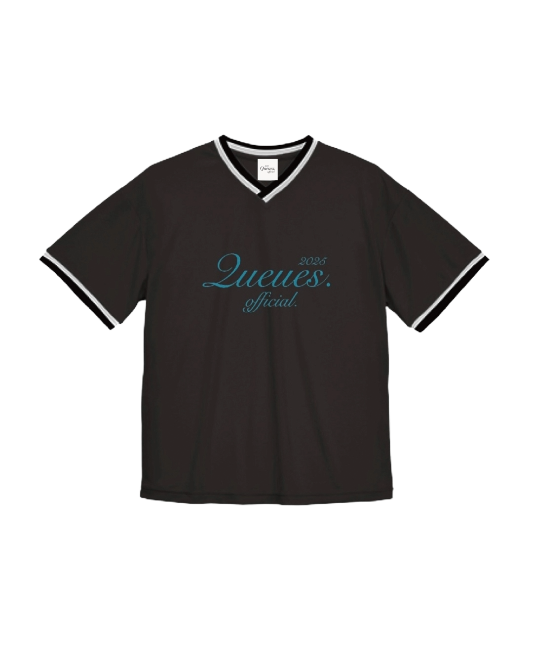 QUEUES GAME TSHIRT｜BLACK × BLUE