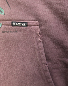 "ROSE" DISTRESSED DISTRESSED ZIP-UP SHORT HOODIE｜BROWN