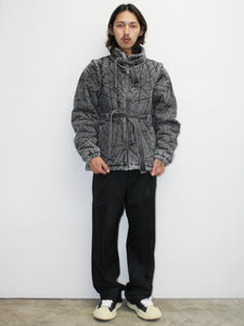 DENIM PUFF JACKET｜BLACK
