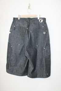 NEWCOMMUNE BAGGY DENIM SHORT｜BLACK