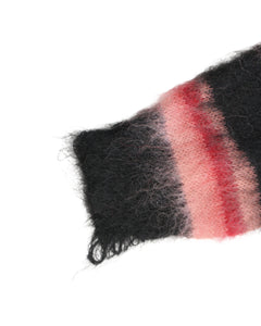 DISTORTED BORDER MOHAIR SWEATER｜BLACK