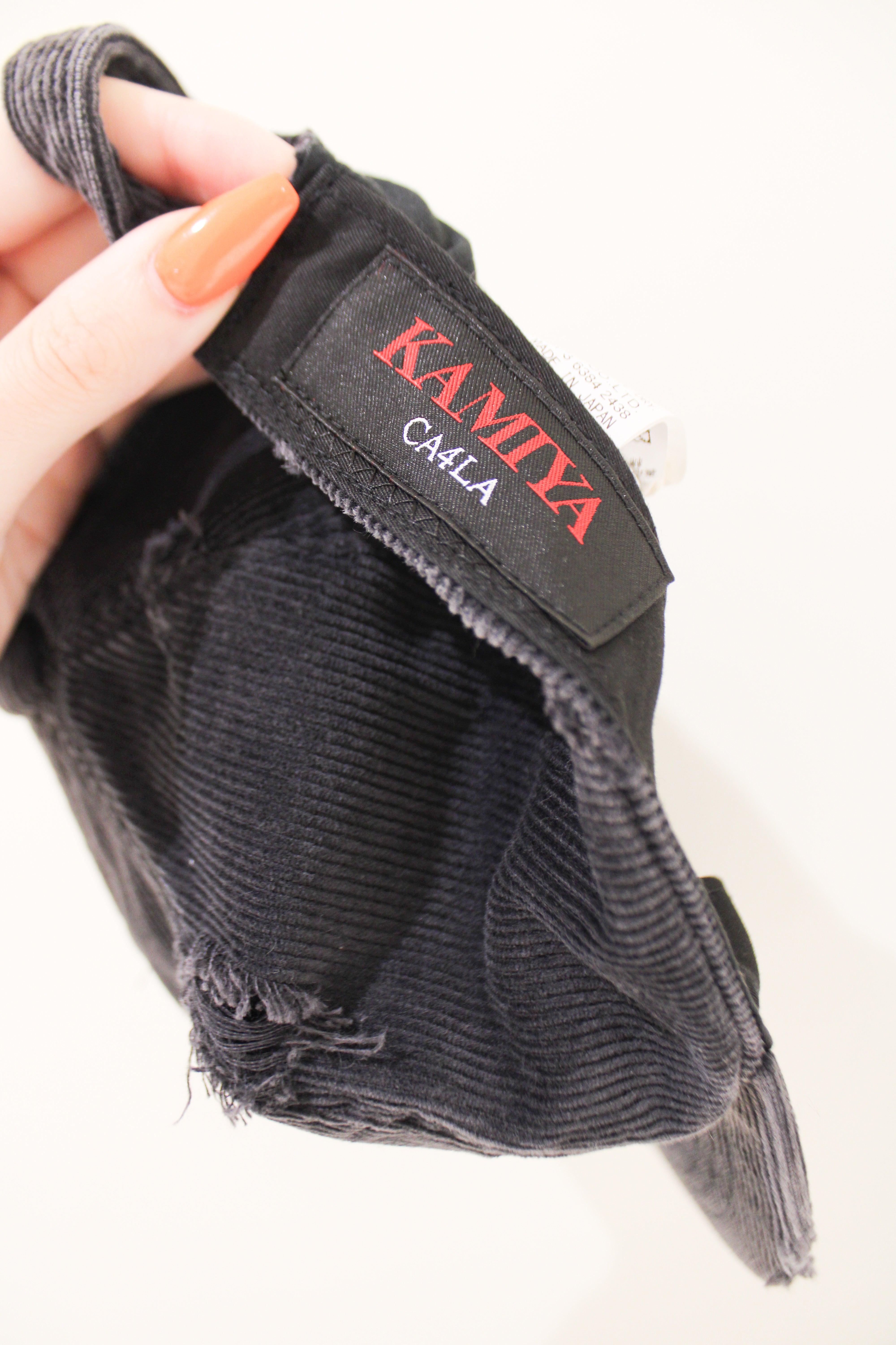 CA4LA × KAMIYA “K-WING” DISTRESSED CAP｜BLACK