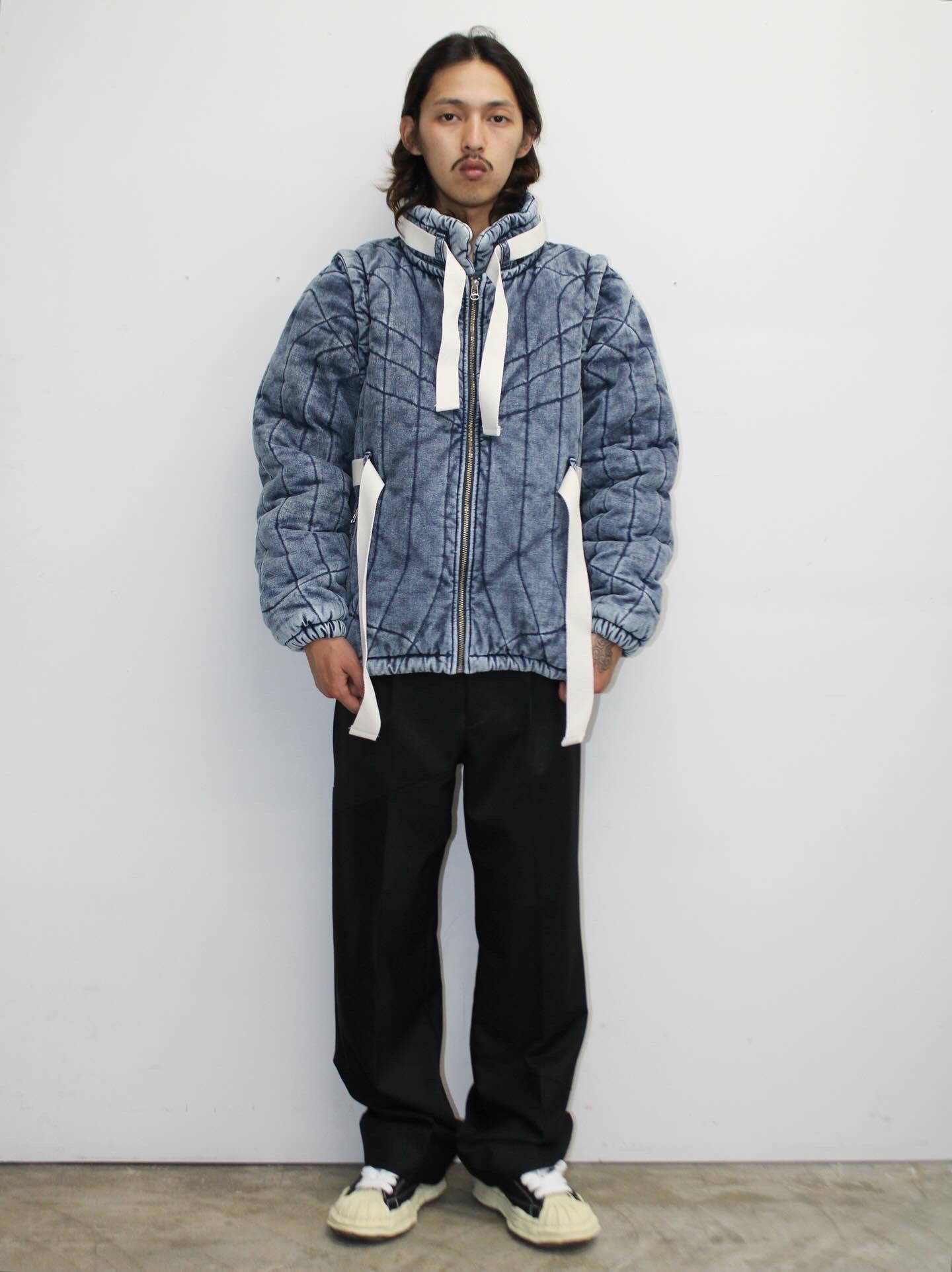 DENIM PUFF JACKET｜BLUE