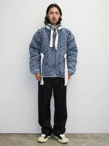 DENIM PUFF JACKET｜BLUE