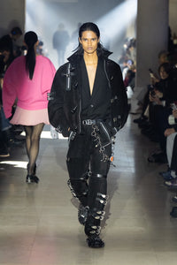 BUCKLE OVERLOAD LEATHER JACKET｜BLK SUEDE