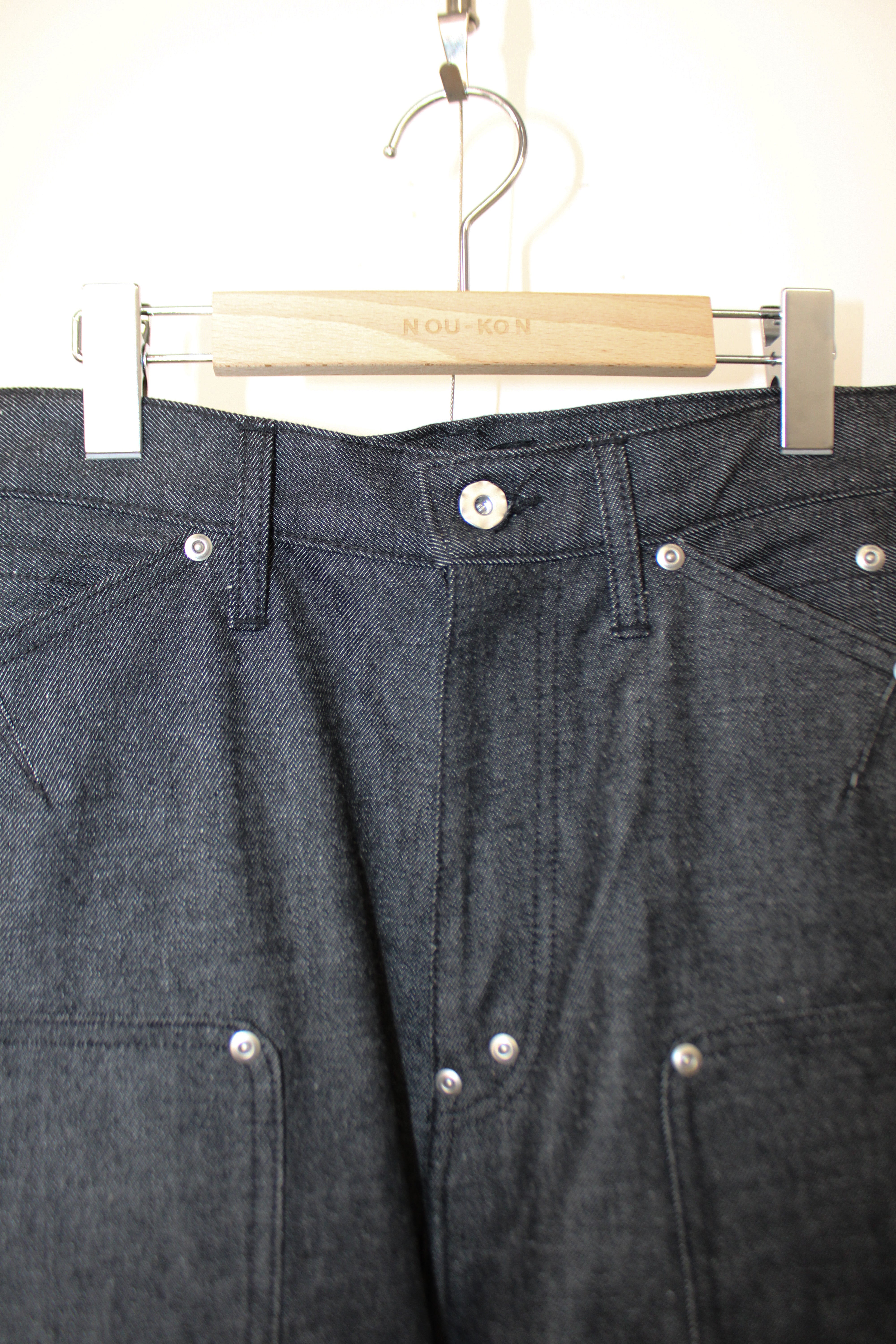NEWCOMMUNE BAGGY DENIM SHORT｜BLACK