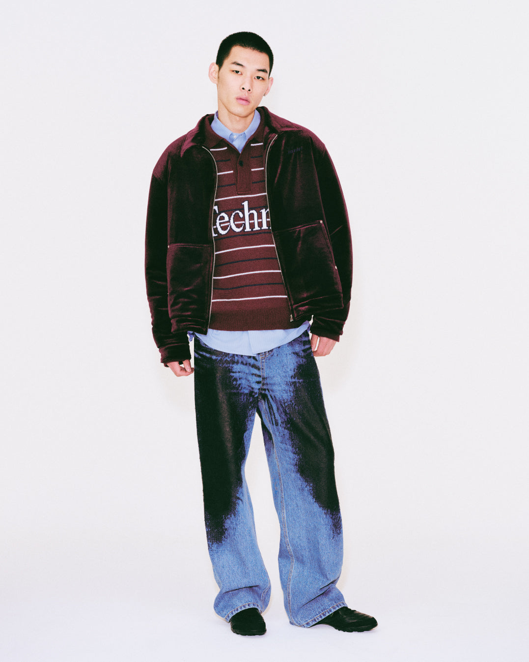 PRINTED WHISKER DENIM｜BLUE