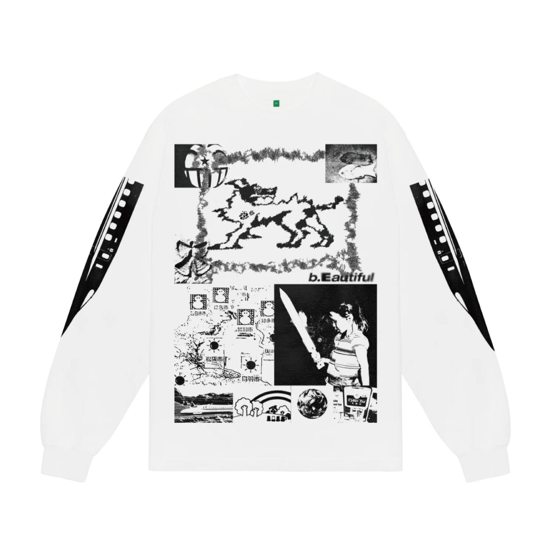 b.Eautiful x kiiro Shinkansen LS Shirt ｜White