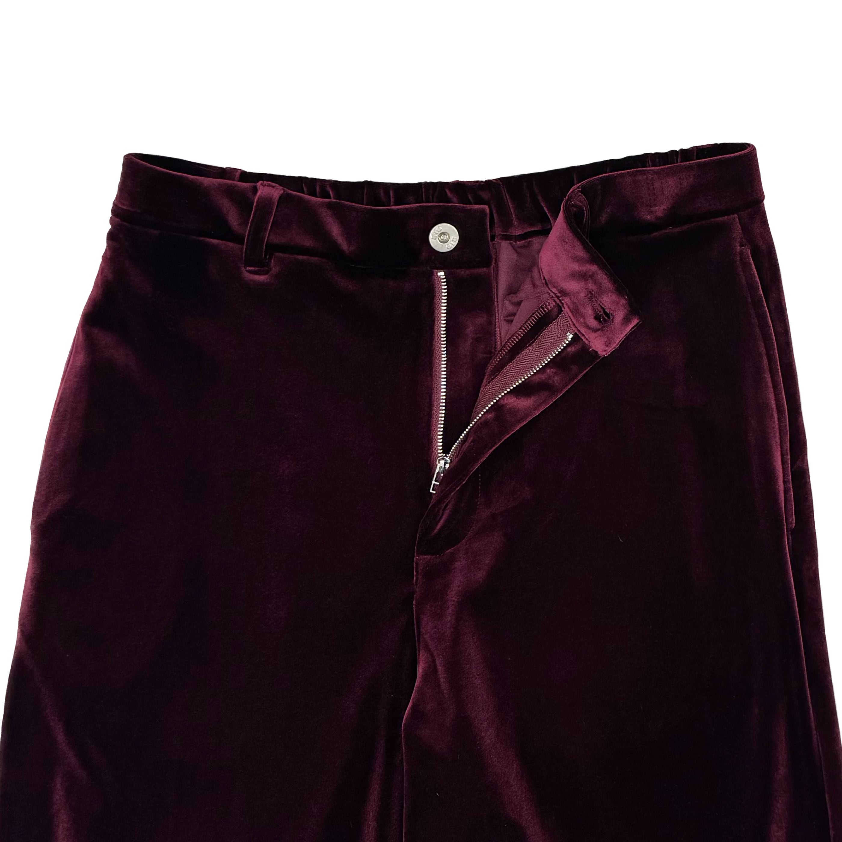 VELOUR TROUSERS｜BORDEAUX