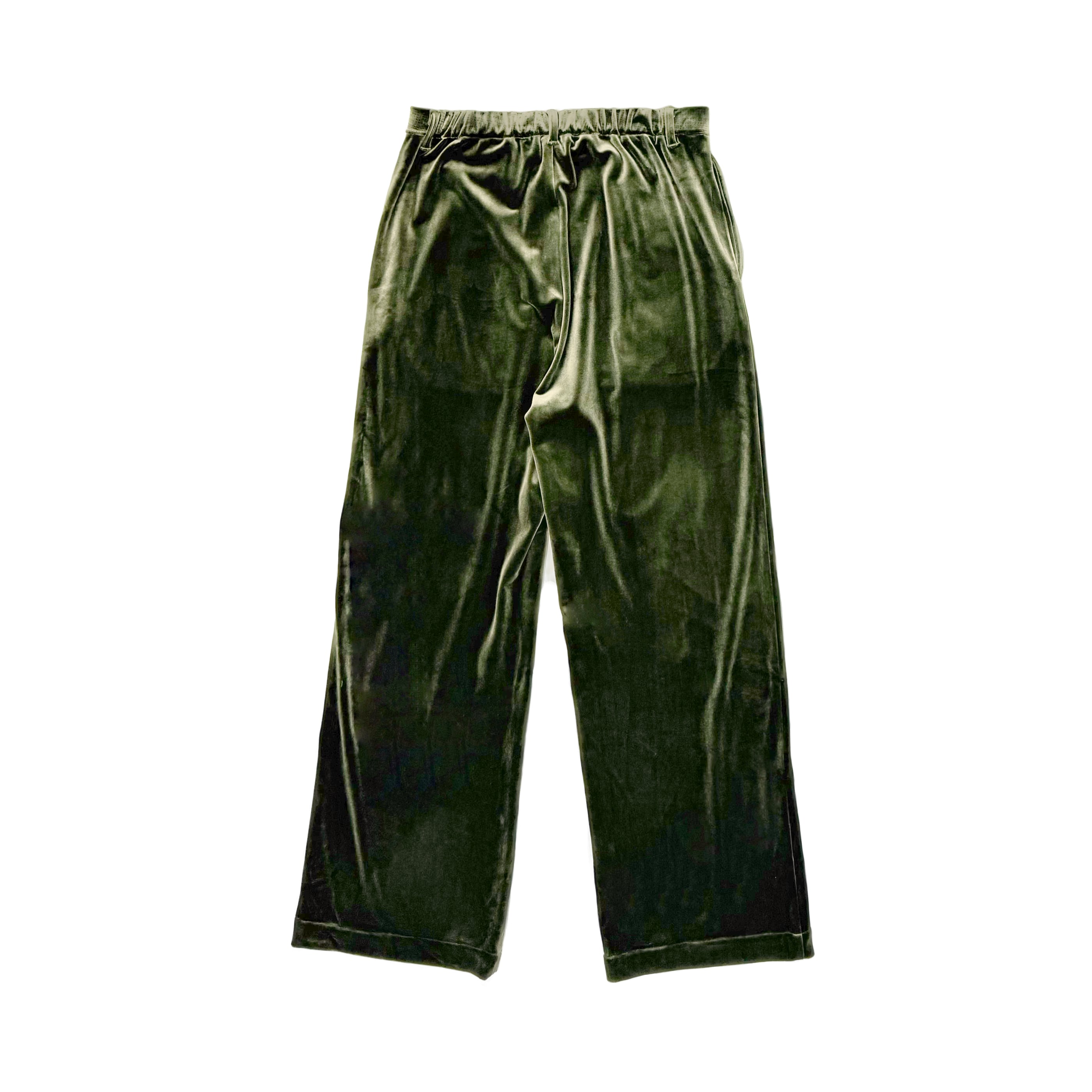 VELOUR TROUSERS｜GREEN