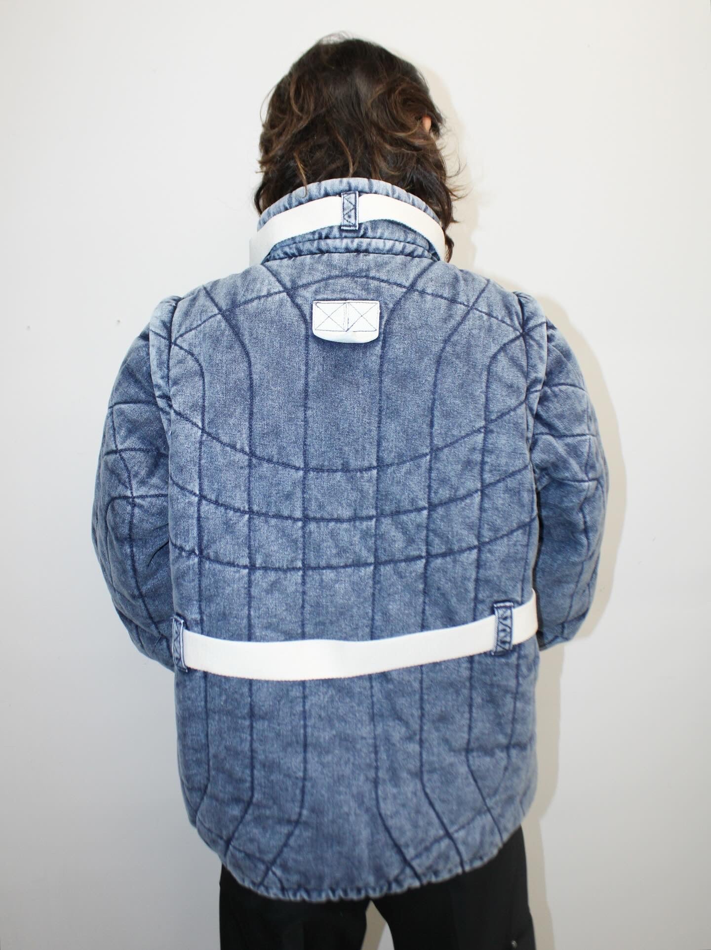 DENIM PUFF JACKET｜BLUE
