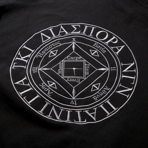 EMBROIDERED MAGIC CIRCLE HOODED SWEATSHIRT｜BLACK