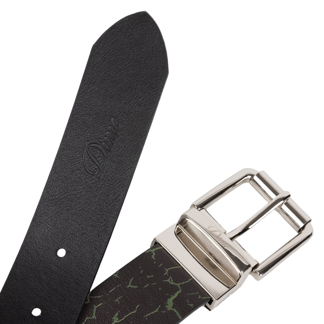 REVERSIBLE LEATHER BELT｜BLACK/ BLACK