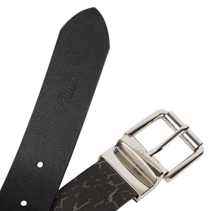 REVERSIBLE LEATHER BELT｜BLACK/ BLACK