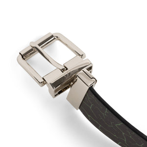 REVERSIBLE LEATHER BELT｜BLACK/ BLACK