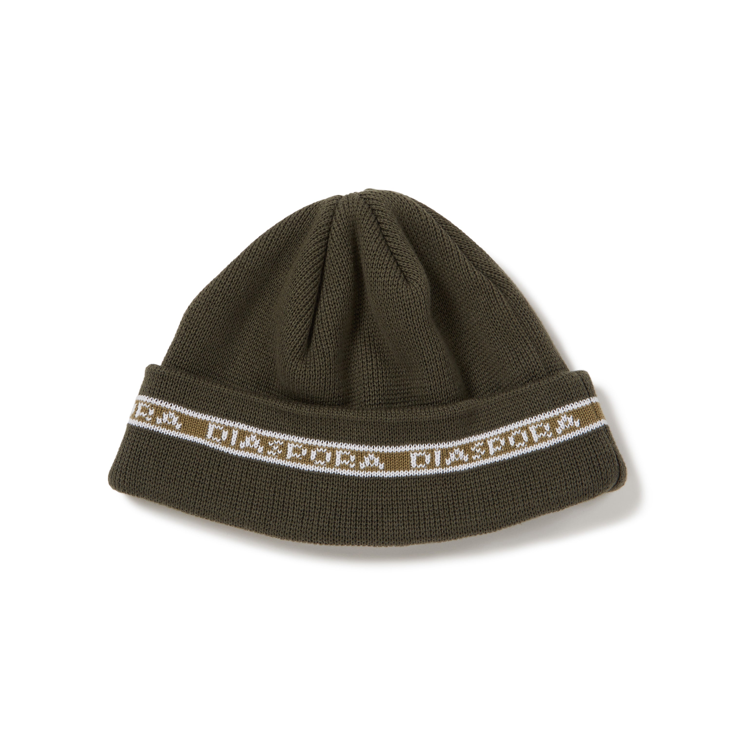 LINED LOGO  BEANIE｜ARMY GREEN