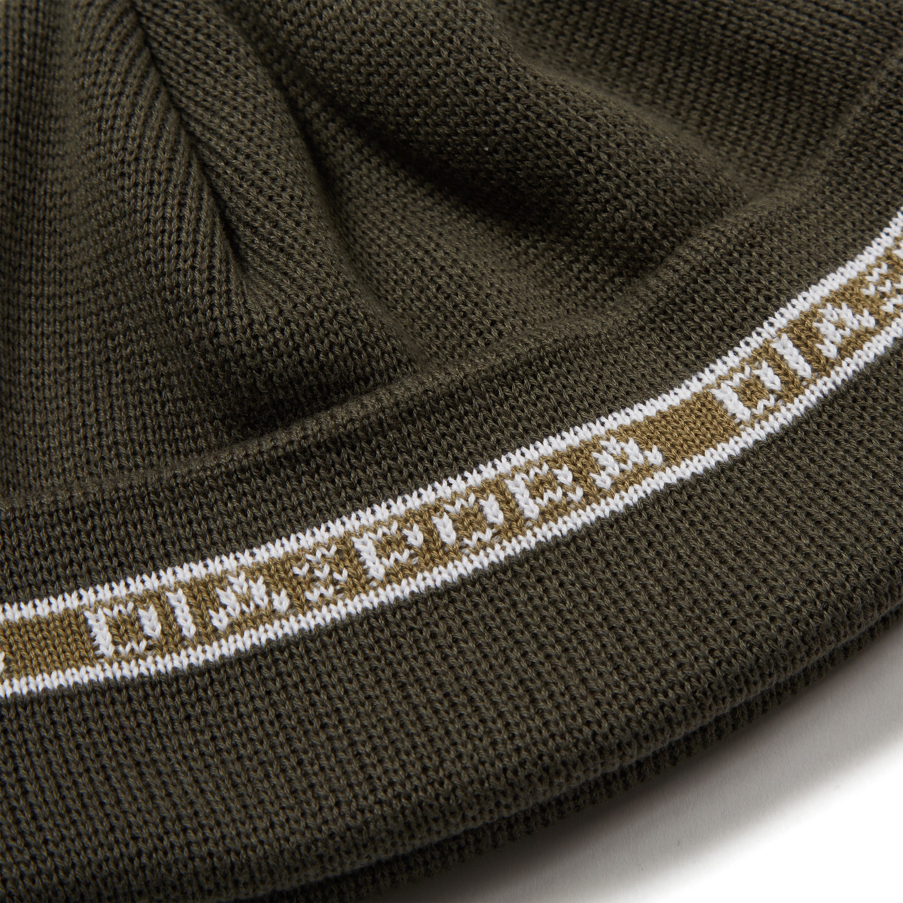 LINED LOGO  BEANIE｜ARMY GREEN