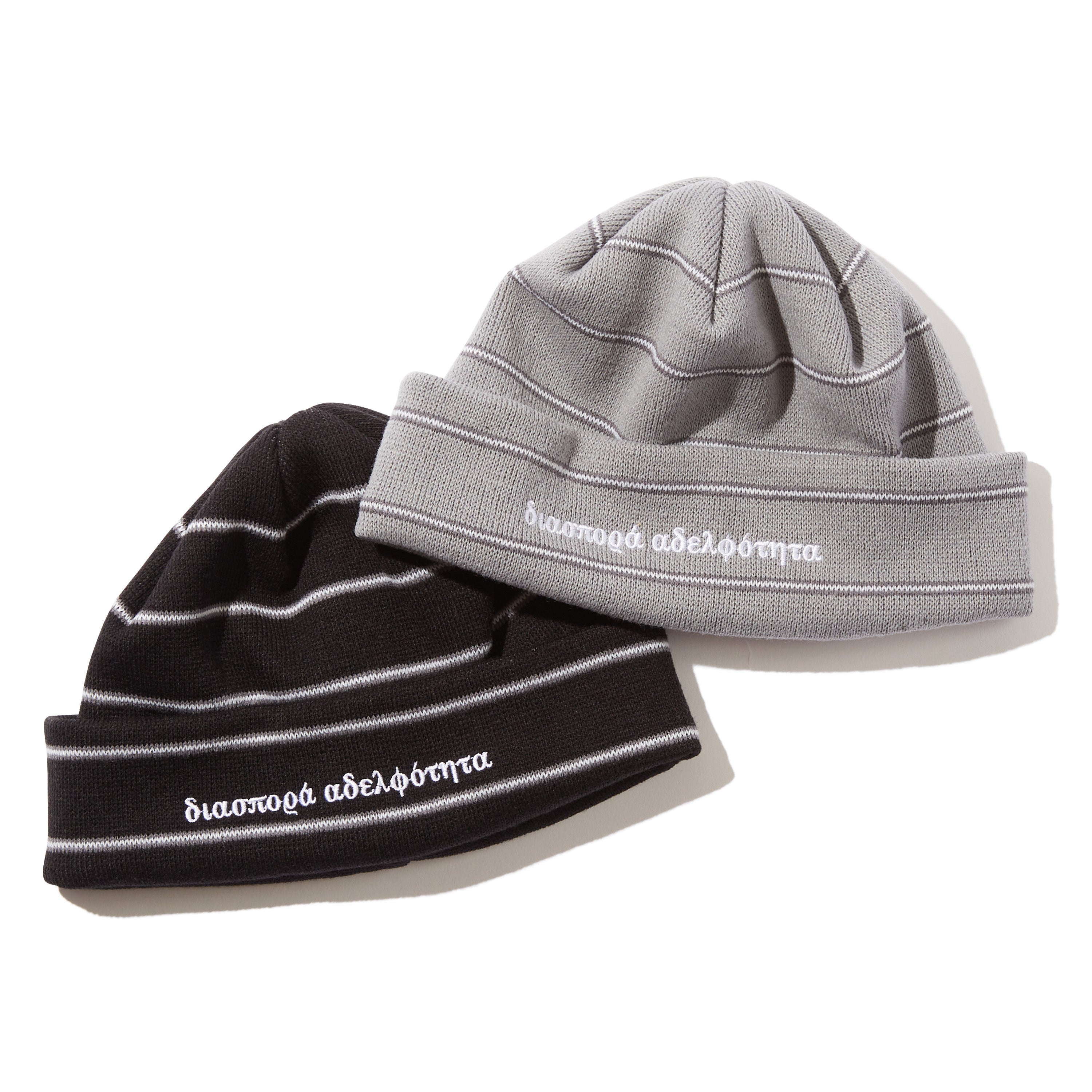 STRIPED BEANIES｜BLACK