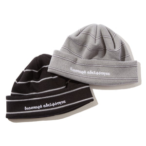 STRIPED BEANIES｜BLACK