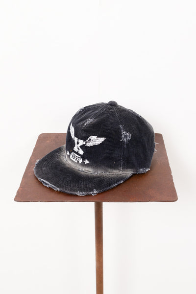 CA4LA × KAMIYA “K-WING” DISTRESSED CAP｜BLACK – NOU-KON